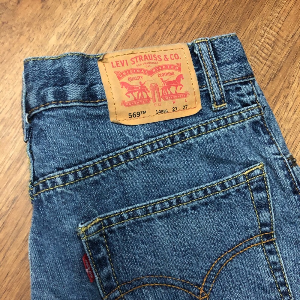 ✅SOLD✅✅boys Levi's 569 jeans 14 27 loose stra - Picture 3 of 8